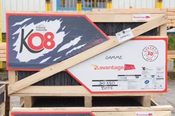 Ardoise naturelle K08 Avantage Fine 60 × 30 structurée – vue entière